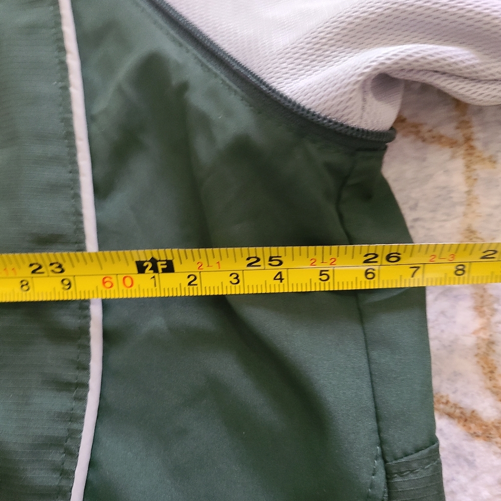 Majestic Athletic Adult Cool Base Convertible Gamer Jacket Windbreaker XL Green - Picture 9 of 12